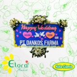 bunga papan happy wedding di ciamis