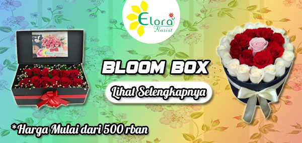Rangkaian bunga bloom box Rangkaian bunga bloom box