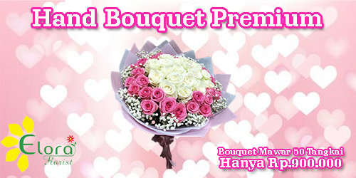 banner hand bouquet premium valentine
