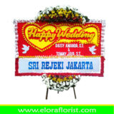 Bunga Papan Happy Wedding Jakarta EJKTW-002